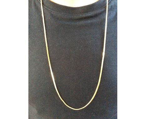 An 18ct. yellow gold rope chain, length 82cm, stamped ".750" to lobster claw clasp, together with an 18ct. yellow gold square