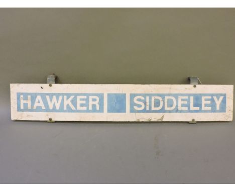 An enamel Hawker Siddley sign, 72.5cm long