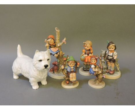 A collection of Hummel figures, together with a Beswick West Highland white terrier