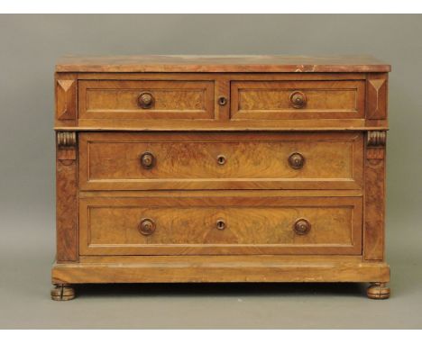 A French marble topped commode, 79cm wide, 106cm wide
