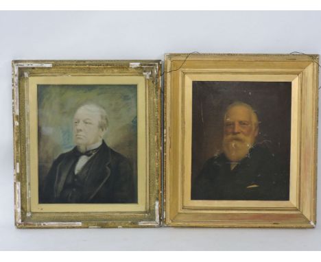 W G ParkerPORTRAIT OF A VICTORIAN GENTLEMANOil on canvas;and a further pastel portrait of an old man