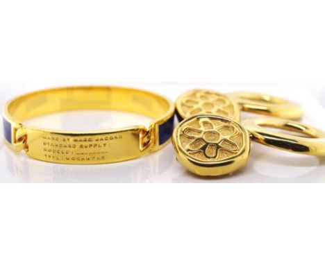 Marc Jacobs bangle Marc by  Marc Jacobs Standard Supply Enamel Metal Bangle - Bahaus Blu.  As well as a pair of ear clips mar