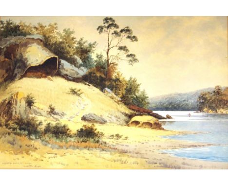 Gladstone Eyre (1863-1933) 'Granny's Bonnet' ' Como,' watercolour, signed lower left, in vintage wooden frame. (47cm X 68cm a