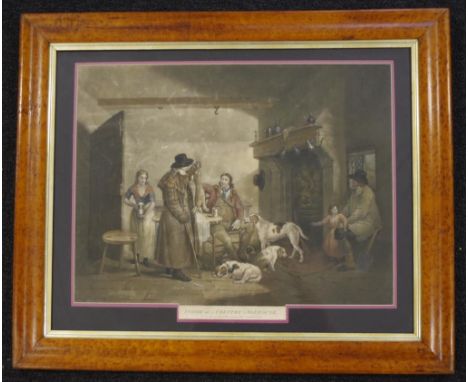 After George Paar Morland (1763–1804) "Inside of a Country Alehouse", coloured engraving, engraved by W. Ward, dated 1797, 45