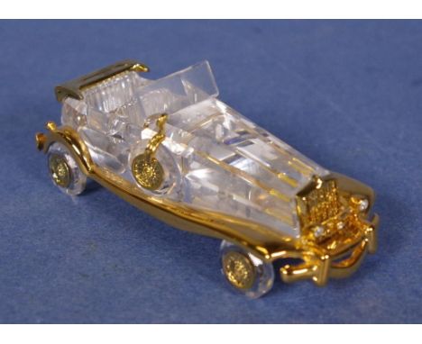 Swarovski crystal model vintage car (length 7cm approx).