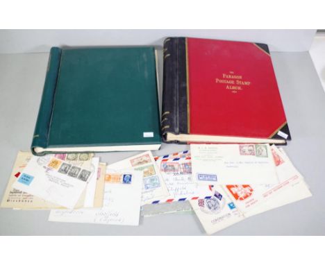 Two vintage albums of  postage stamps containing Australian and foreign stamps, together with a collection of early stamps on
