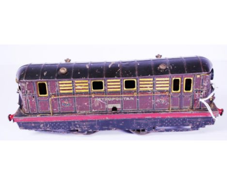 Vintage Meccano electric locomotive model train C1927, model: Hornby No.1 HV Metropolit (as inspected)