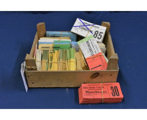 A large collection of vintage "Guernsey Produce" labels to include W.H. Press, Spitalfields Market, London; A. Renaudon &amp;