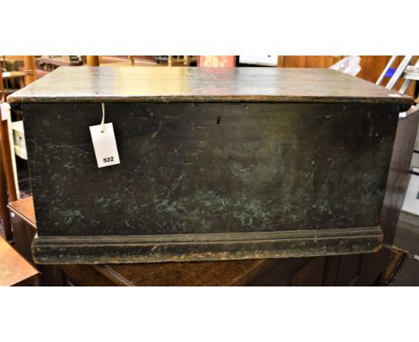 A Victorian painted pine trunk 