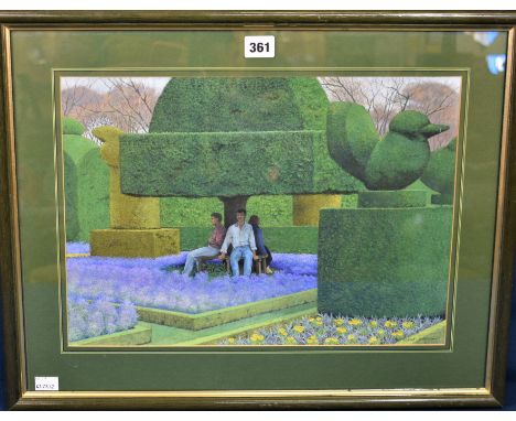 Robert B. Jefferson, Des. RCA (British, 20th century)'Two's Company'gouache, signed lower right, inscribed to exhibition labe