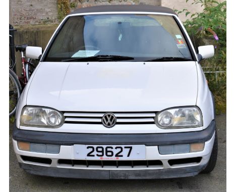 A 1996 Volkswagen Golf Avant Garde Cabriolet candy white, 2.0 litre, manual, electric roof, four owner Guernsey car, 51k mile