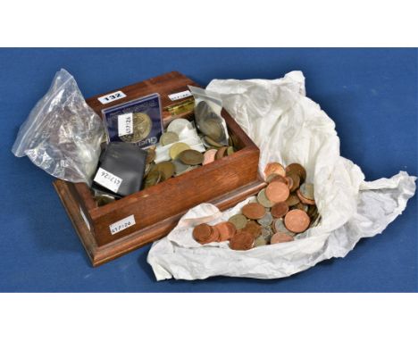 A collection of vintage coins. 