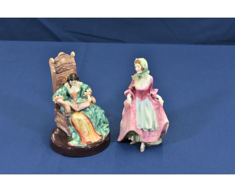 Royal Doulton ceramic figure Suzette, HN1487 and The Leisure Hour, HN2055  