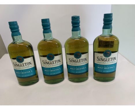 Four The Singleton Single Malt Scotch Whiskies Malt Masters Selection 4 x 700ml.