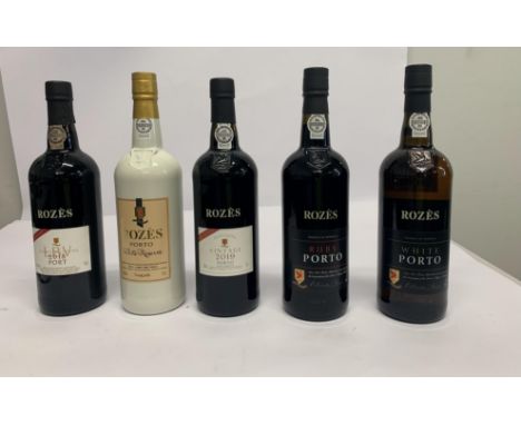 Rozes LBV 2018 Port 750ml, Rozes White Reserve Porto 750ml, Rozes Vintage 2019 Porto 750ml, Rozes White Porto 750ml, Rozes Ru