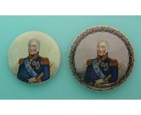 Admiral Sir Charles Napier (167) and (167A) both medium and large varieties, both restored (2)(Staffordshire, pottery, pot li