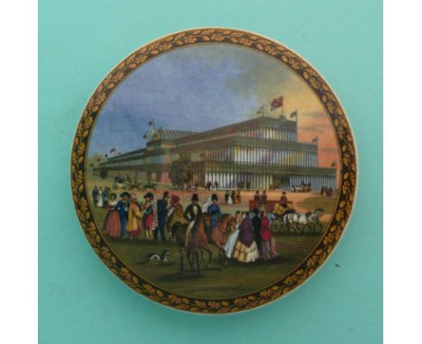 Exhibition Buildings 1851 (134)(Staffordshire, pottery, pot lid, potlid, prattware, advertising).
