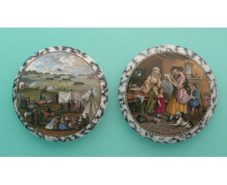 Rifle Contest Wimbledon (224) and A Letter from the Diggings (360) both large with black marbled borders (2)(Staffordshire, p