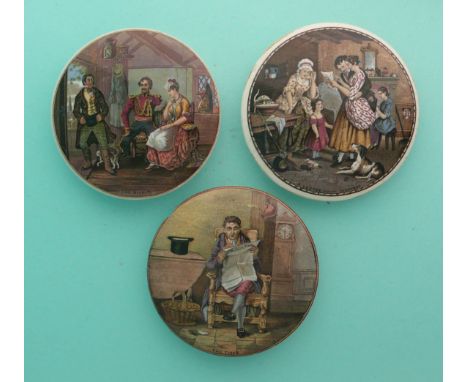 The Rivals (322) The Times (327) rim chip at ten o’clock and A Letter from the Diggings (360) (3)(Staffordshire, pottery, pot