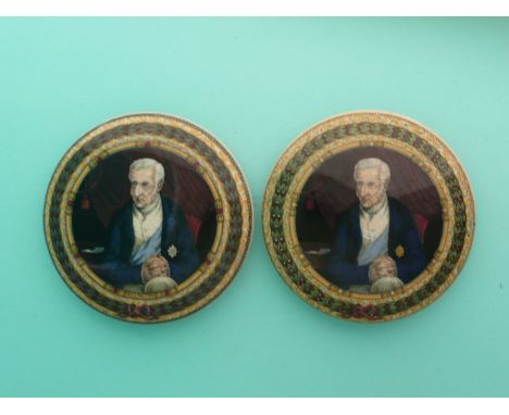 Wellington with Clasped Hands (160B) restored and (160C) hairline crack, both named and unnamed large varieties (2)(Staffords