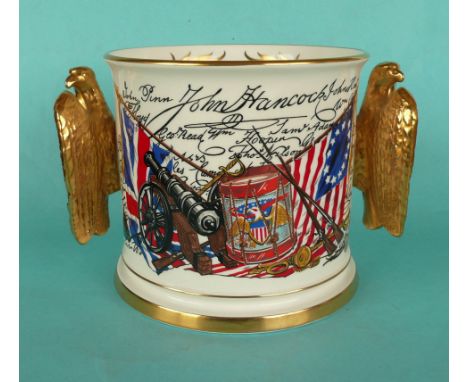 1976 American Bi-centenary: a large Paragon loving cup, 130mm(commemorative, pottery).