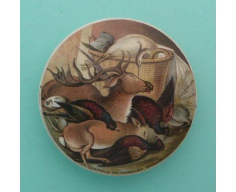 Pegwell Bay, Still Life Game (35)(Staffordshire, pottery, pot lid, potlid, prattware, advertising).* Ex Beckford, number 2765