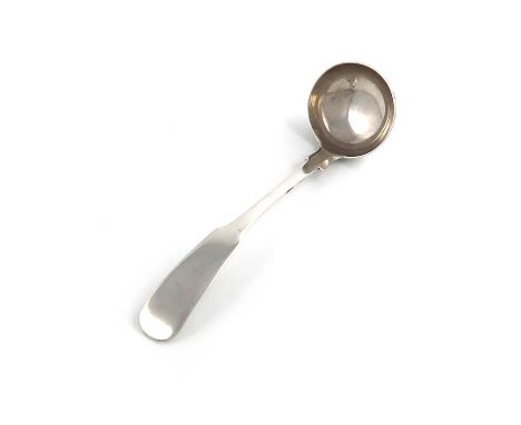 An early-19th century Scottish provincial silver Fiddle pattern toddy ladle,by Robert Robertson, Cupar 1820,plain terminal, l