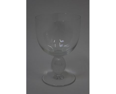 A Lalique wine glass, along with John Jenkins decanter, both boxed