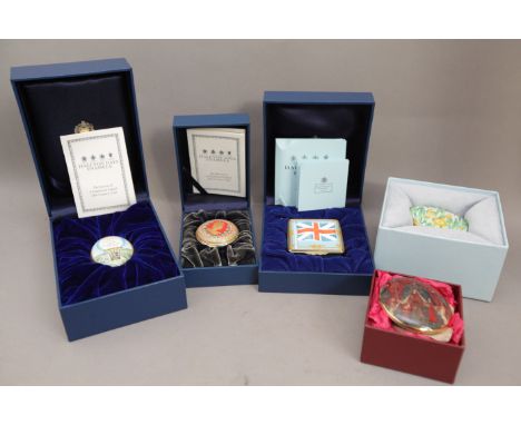 Five Boxed Halcyon Days Enamel Boxes