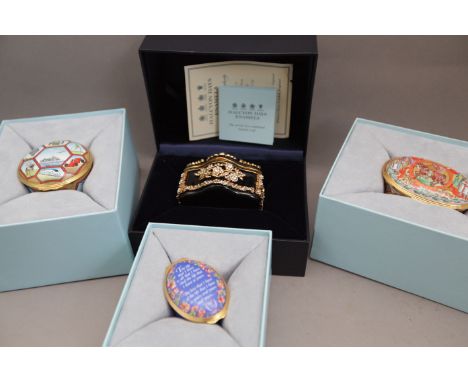 Four Boxed Halcyon Days Enamel Boxes