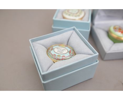 Various Halcyon Days Enamel Boxes