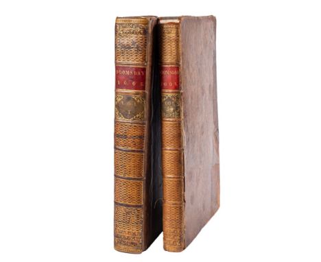 DOMESDAY BOOK : seu Liber censualis Willelmi primi, Regis Angliae in Domo capitulari Westmonasterii asservatus. Two volumes, 