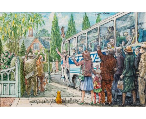 Graham Oakley [b.1929]-The Church Mice at Bay, p.1:-signed, watercolour, bodycolour, pen and ink drawing16x 25cm, mounted, un