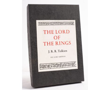 TOLKIEN, J.R.R - The Lord of the Rings : org. pictorial black cloth in a box with the title on the upper lid, 8vo, George All
