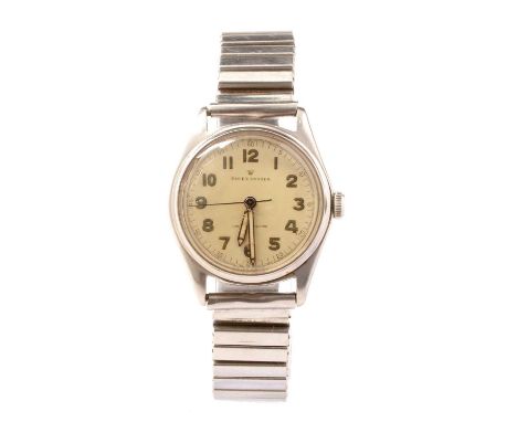 A Rolex Oyster stainless steel wristwatch, ref 4444, the arabic dial fitted 15-jewel shock-resisting manual wind movement, in