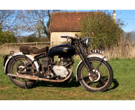 First registered 1951 Vincent Comet Series C – Time warp shed find!Reg. no. LYW 748Upper frame no. RC/1/7708Rear frame no. RC