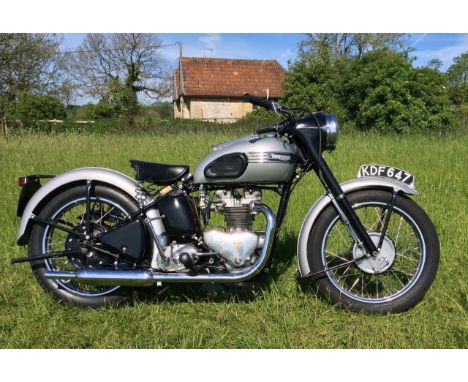 1951 Triumph Tiger T100Reg. no. KDF 647Frame no. 1650 NAEngine no. 1650 NAThe natural evolution from the very popular 85mph ‘