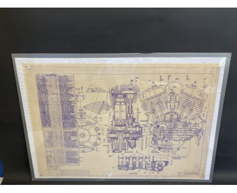 A Harley Davidson factory blueprint.