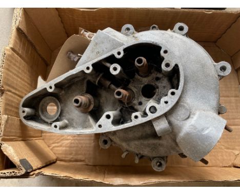 BSA B33 lower engine casings, incomplete no. BB33 2166.