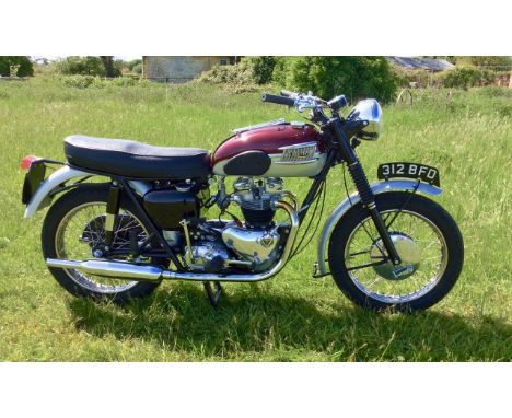 1961 Triumph Trophy TR6 650ccReg. no. 312 BFDFrame no. D12010Engine no. TR6R D12010The TR6 received constant refinements to i