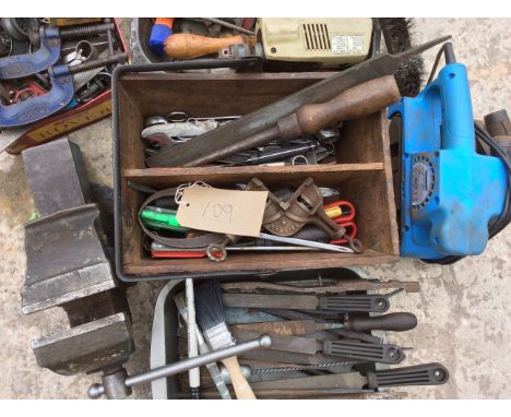 A quantity of general engineering tools and a vice.