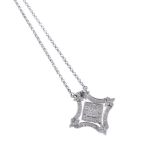 A DIAMOND METAMORPHIC PENDANT/NECKLACE
