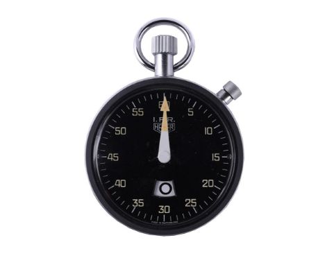 
	
		HEUER, I.F.R., REF. 542.240
		A JUMPING MINUTE STOP WATCH, CIRCA 1975
		Movement: Cal. 7714, manual wind, 7 jewels
		Cas