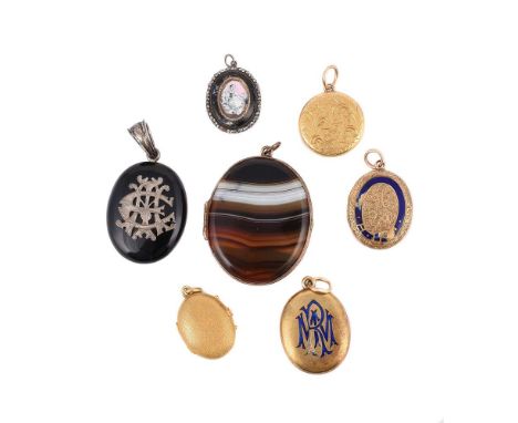 
	
		Y&nbspA COLLECTION OF ANTIQUE LOCKETS
		To include a Victorian circular floral engraved gold hinged locket, with interna