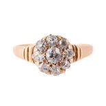 A DIAMOND CLUSTER RING
