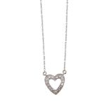 A HEART SHAPED DIAMOND PENDANT
