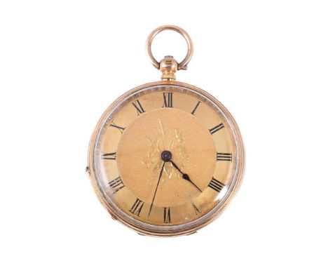 
	
		UNSIGNED
		A GOLD OPEN FACE POCKET WATCH, NO. 29073
		Movement: Three armed domed balance, flat balance spring, cylinder