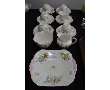 Shelly Wildflowers 21 Piece Tea Service