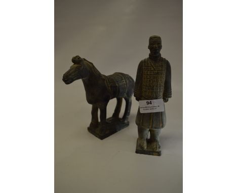 Chinese Terracotta Army Figure and Horse 