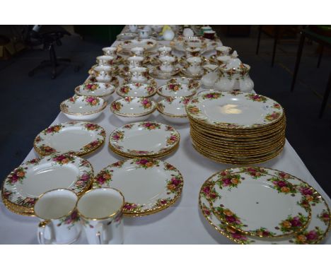 Royal Albert Country Roses 90 Piece Dinner and Tea Service 